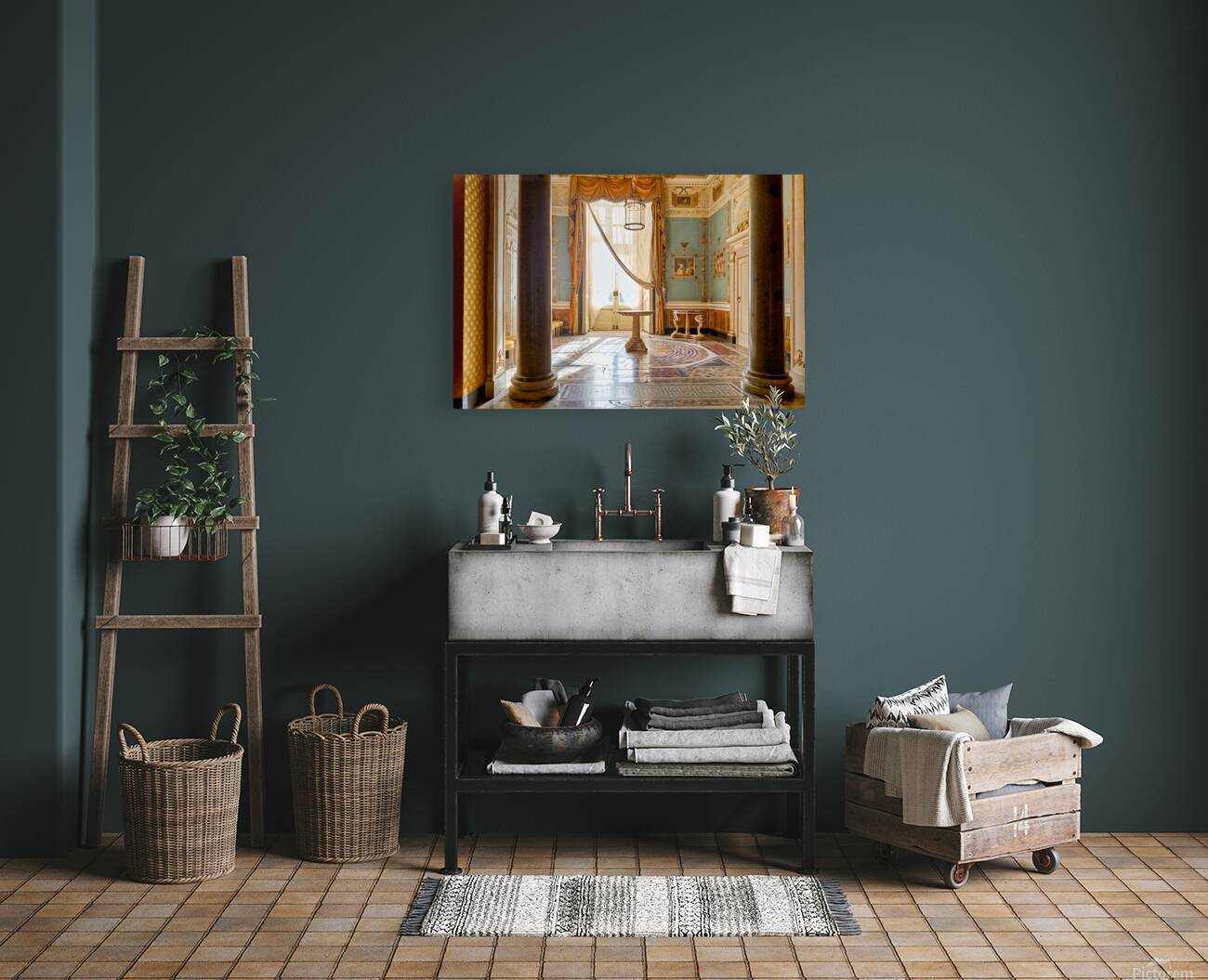 Exploring the interiors of Museo di Capodimonte in Naples Italy Reproduction