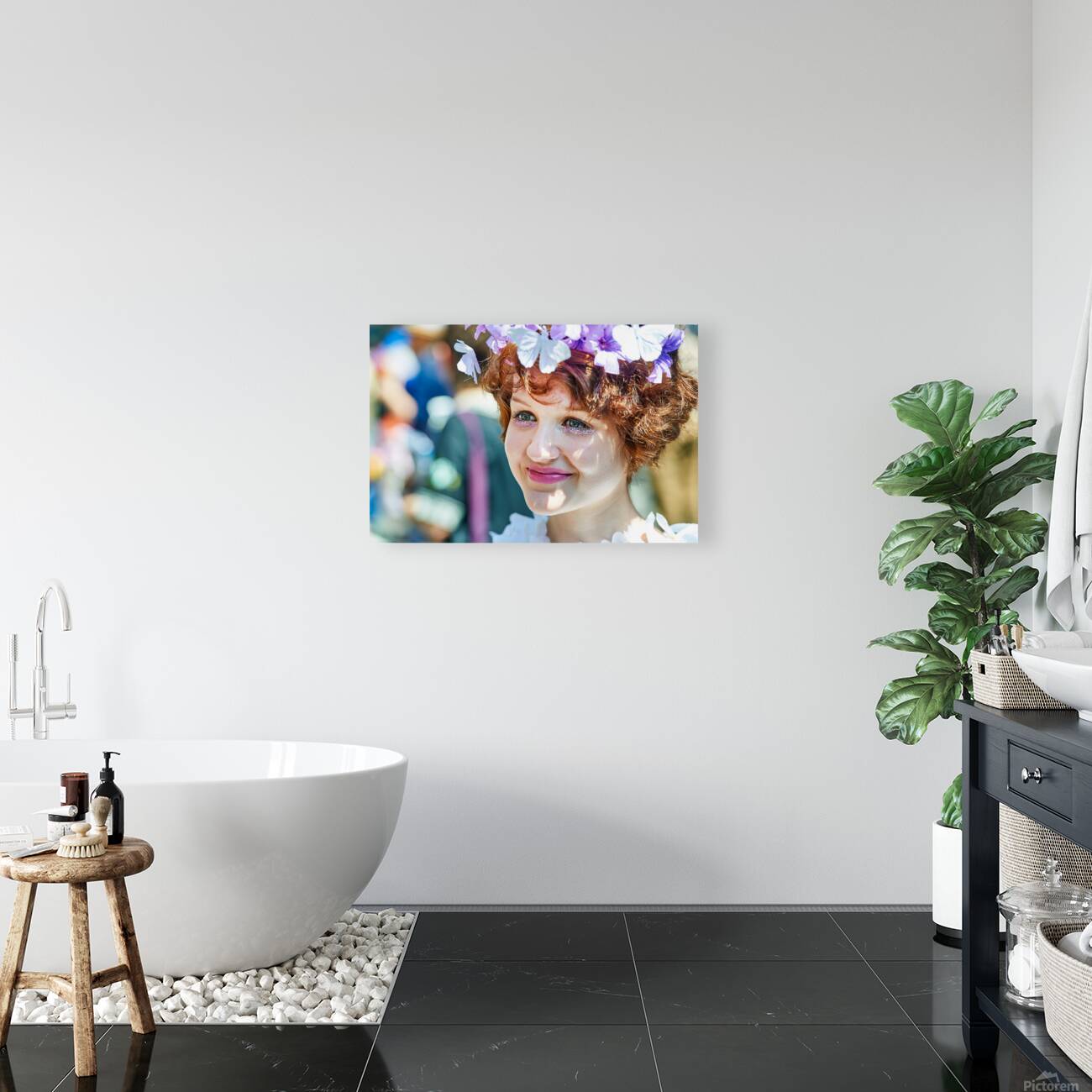 Easter parade in Manhattan with people celebrating and enjoying  Reproduction