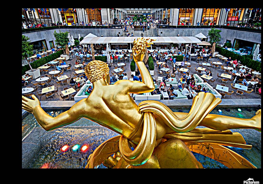 Prometheus statue at Rockefeller Center in Manhattan during the  Reproduction