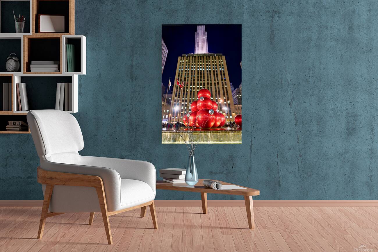 Christmas decorations in Manhattan at Rockefeller Center during  Reproduction