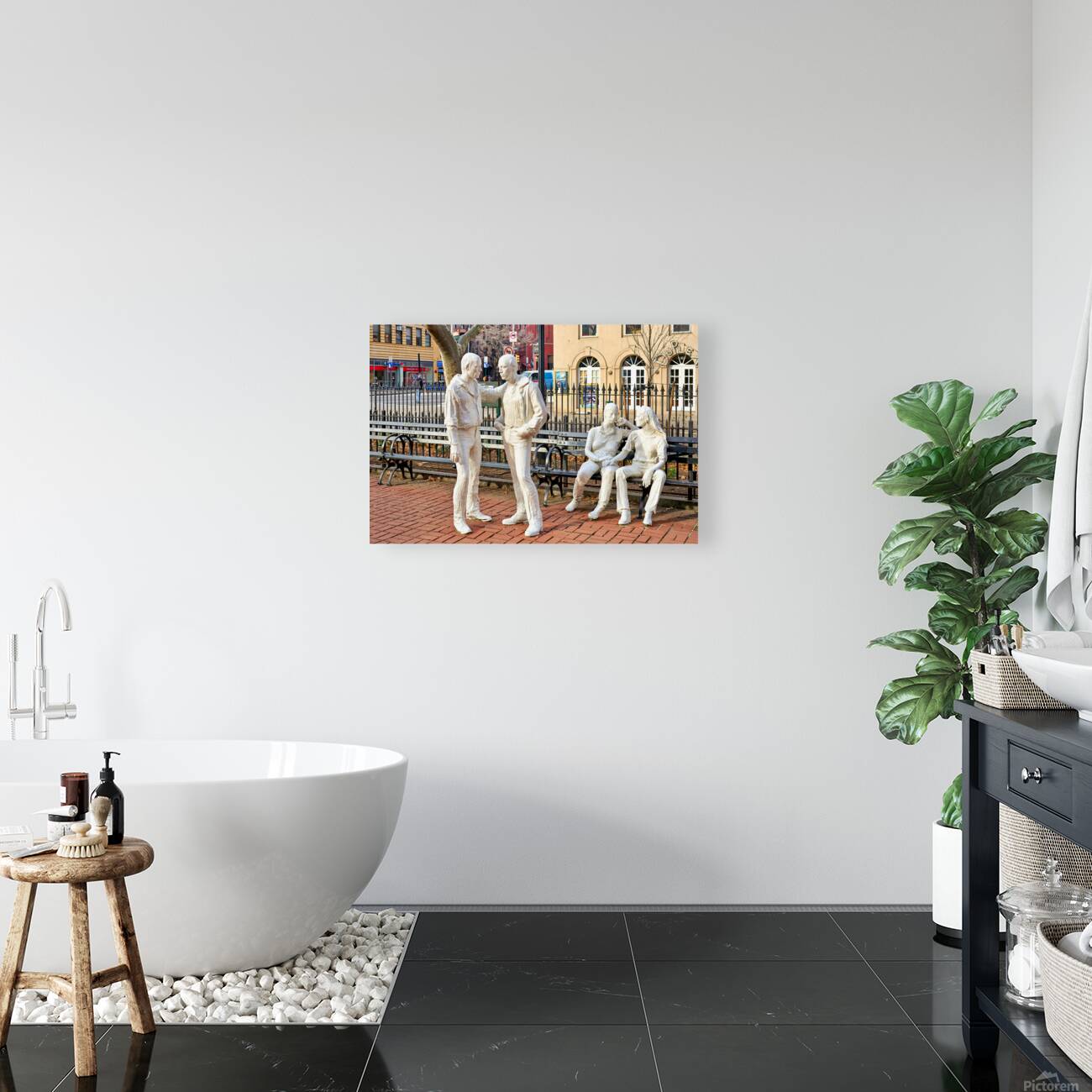 Gay Liberation sculpture at Christopher Park in Manhattan New Y Reproduction