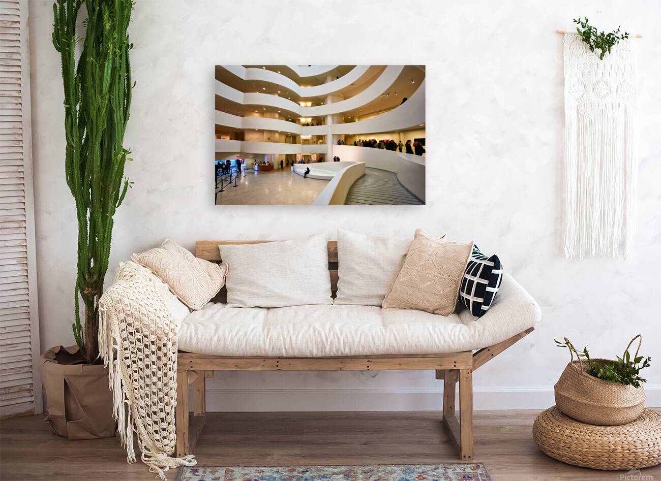 Visitors explore interior of Solomon R. Guggenheim Museum in New Reproduction