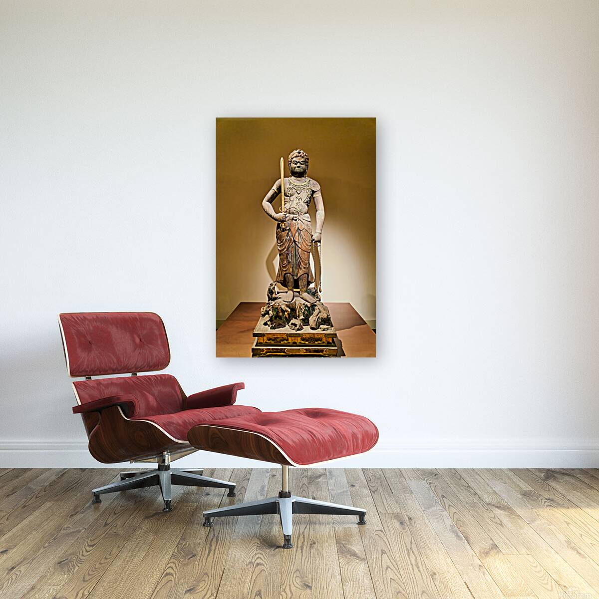 Statue of a warrior from Asia at the Metropolitan Museum of Art Reproduction