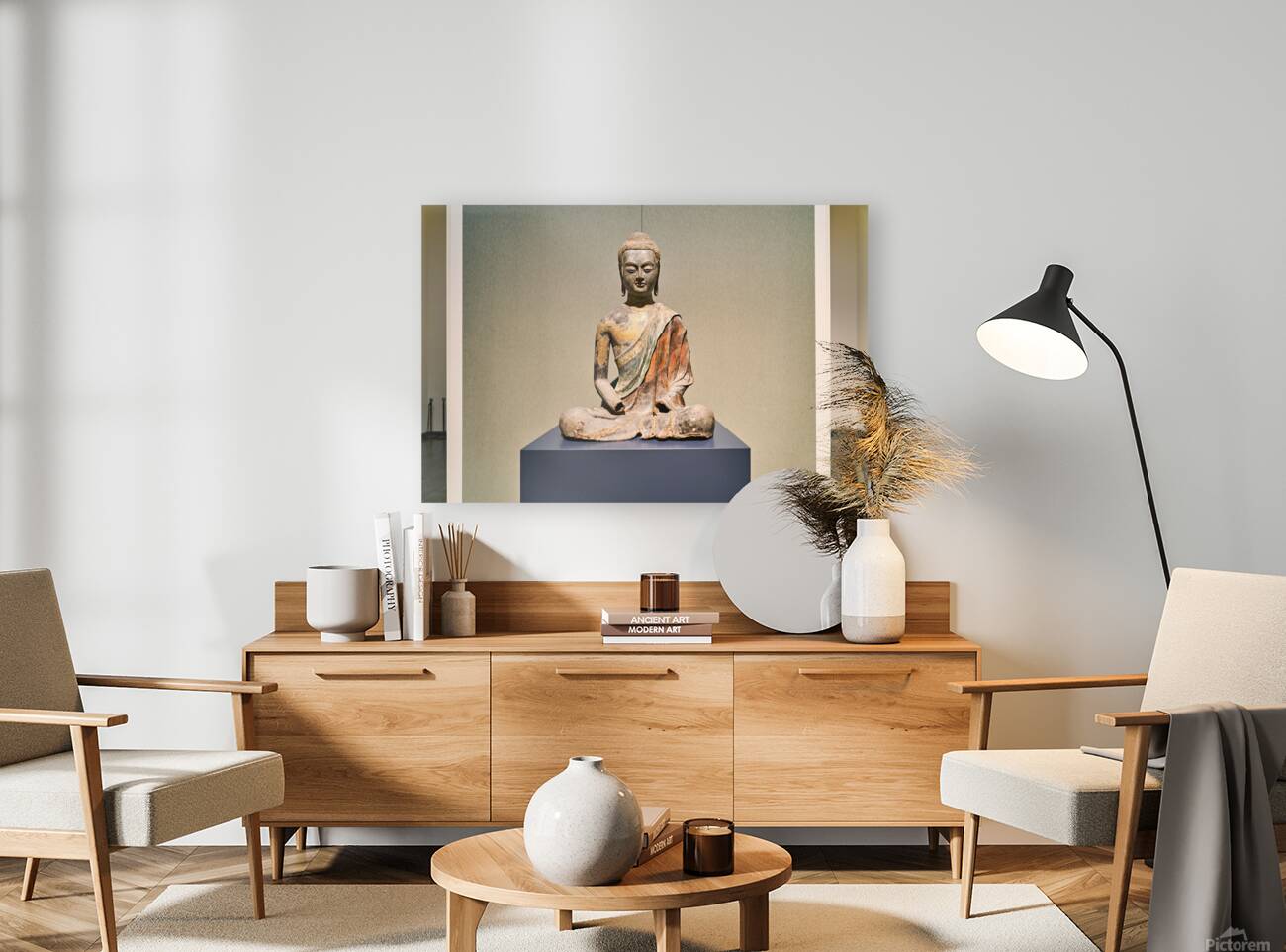 Buddha statue at the Mets Asian art gallery Reproduction