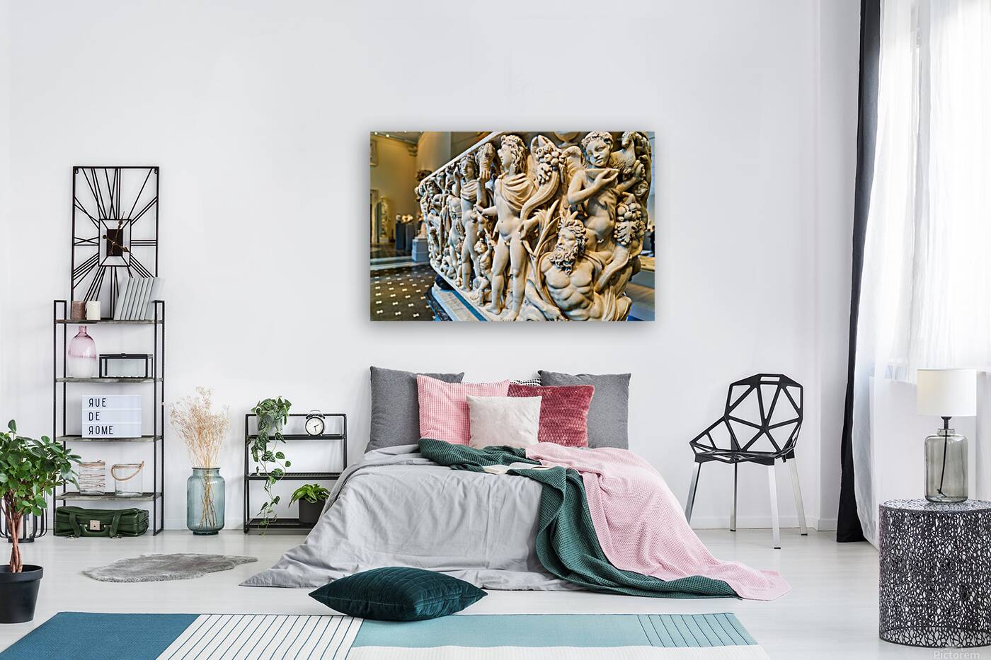 Sarcophagus display in the Greek and Roman Galleries of a museum Reproduction