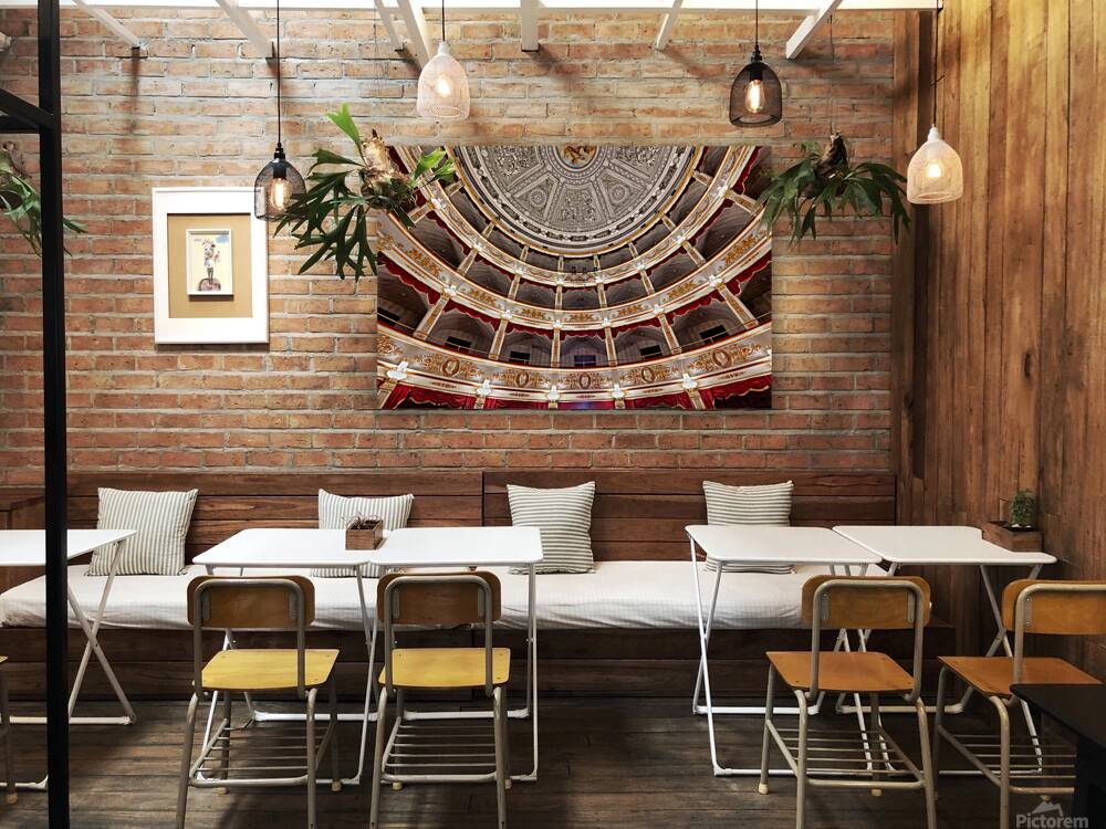 View from the stage of Teatro Tina di Lorenzo in Noto Sicily Ita Reproduction