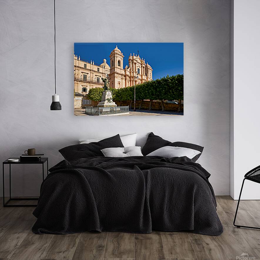 Noto Cathedral stands in the town square of Noto in Sicily Ital Reproduction