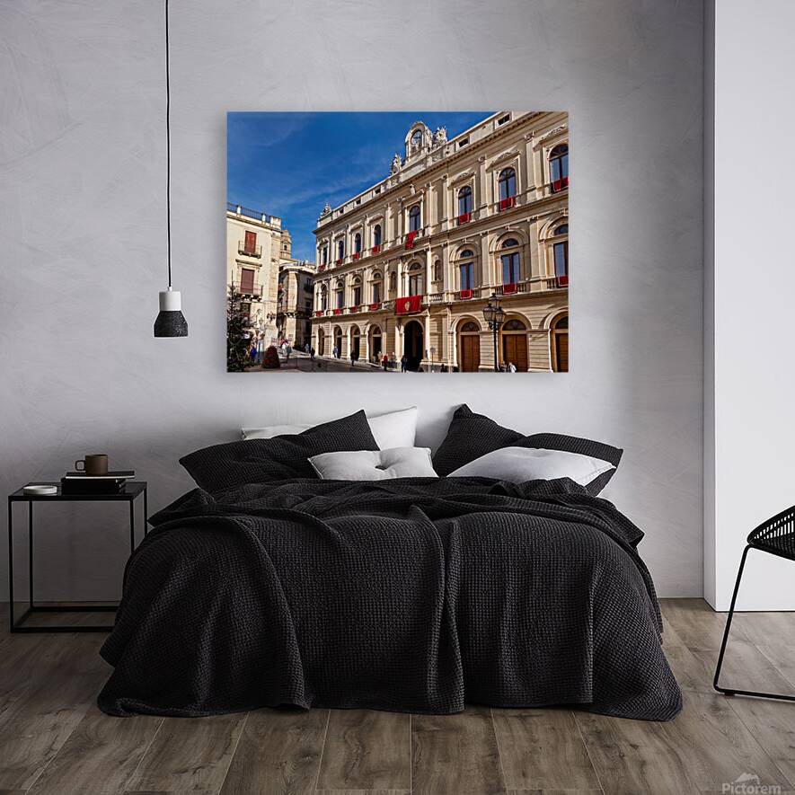 Visiting the town hall in caltagirone sicily italy Reproduction