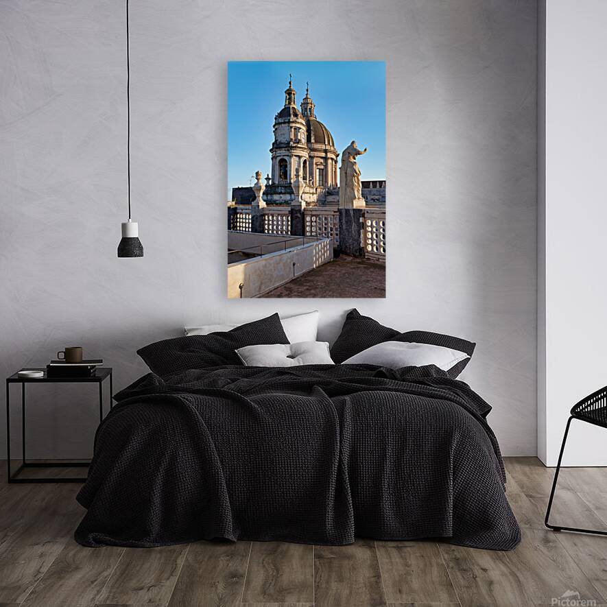 View of metropolitan cathedral of saint agatha in catania sicily Reproduction