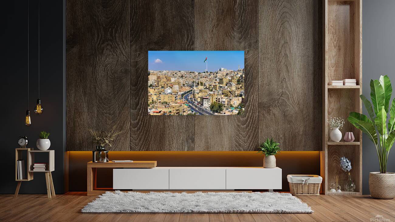 Cityscape view of Amman Jordan with buildings and roads Reproduction