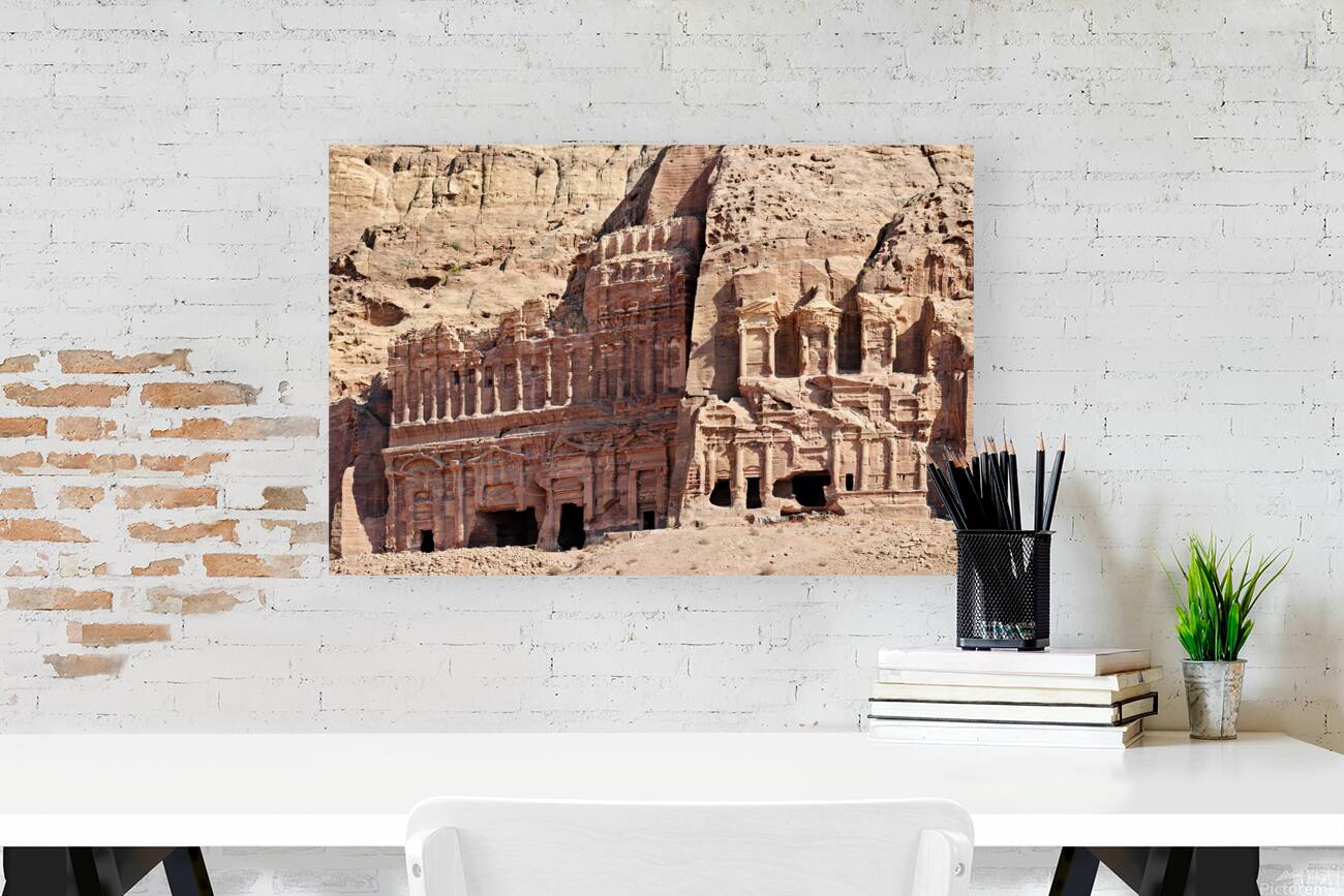 Royal Tombs at Petra in Jordan show ancient architecture and his Reproduction