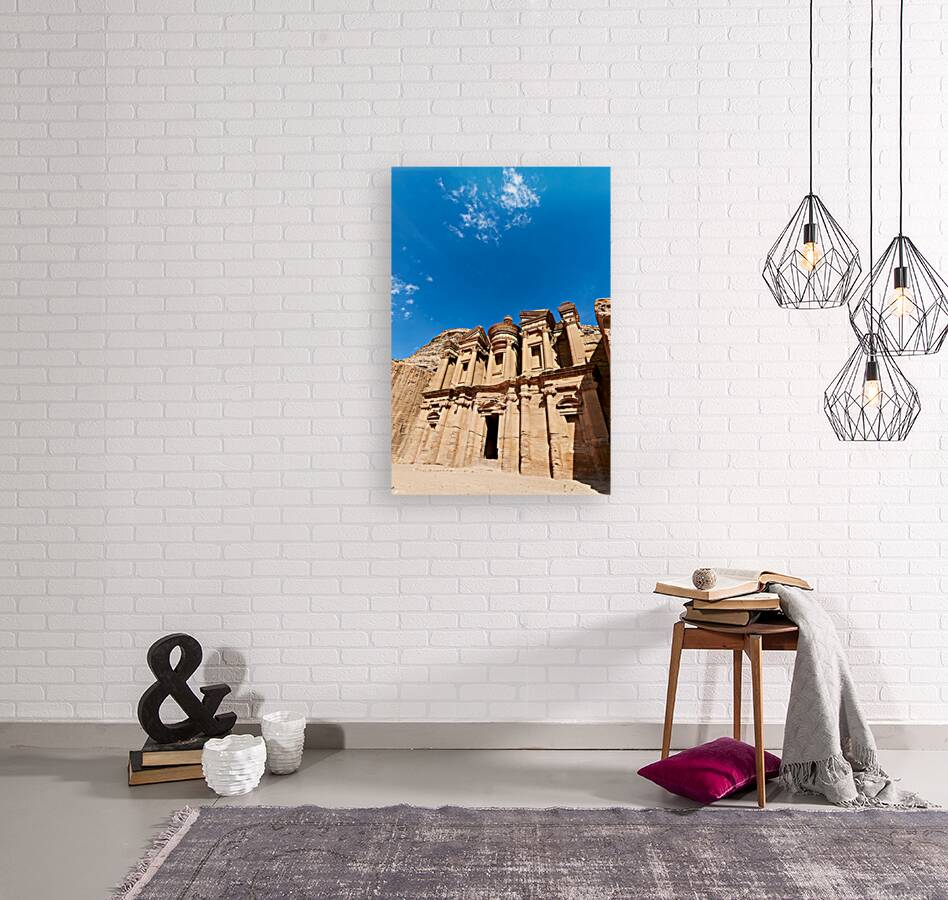 Exploring ad deir monastery at petra in jordan Reproduction