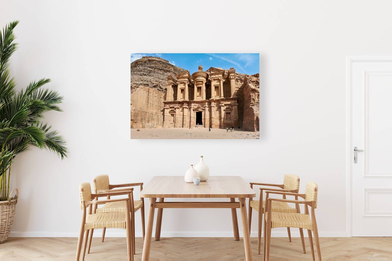 Visit to Ad Deir at Petra archaeological site in Jordan Reproduction