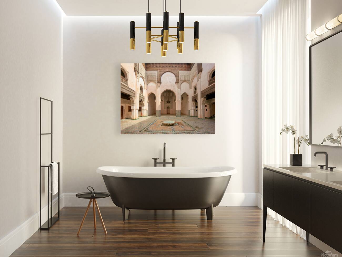 Exploring Al Attarine Madrasa in Fez Morocco during the day Reproduction