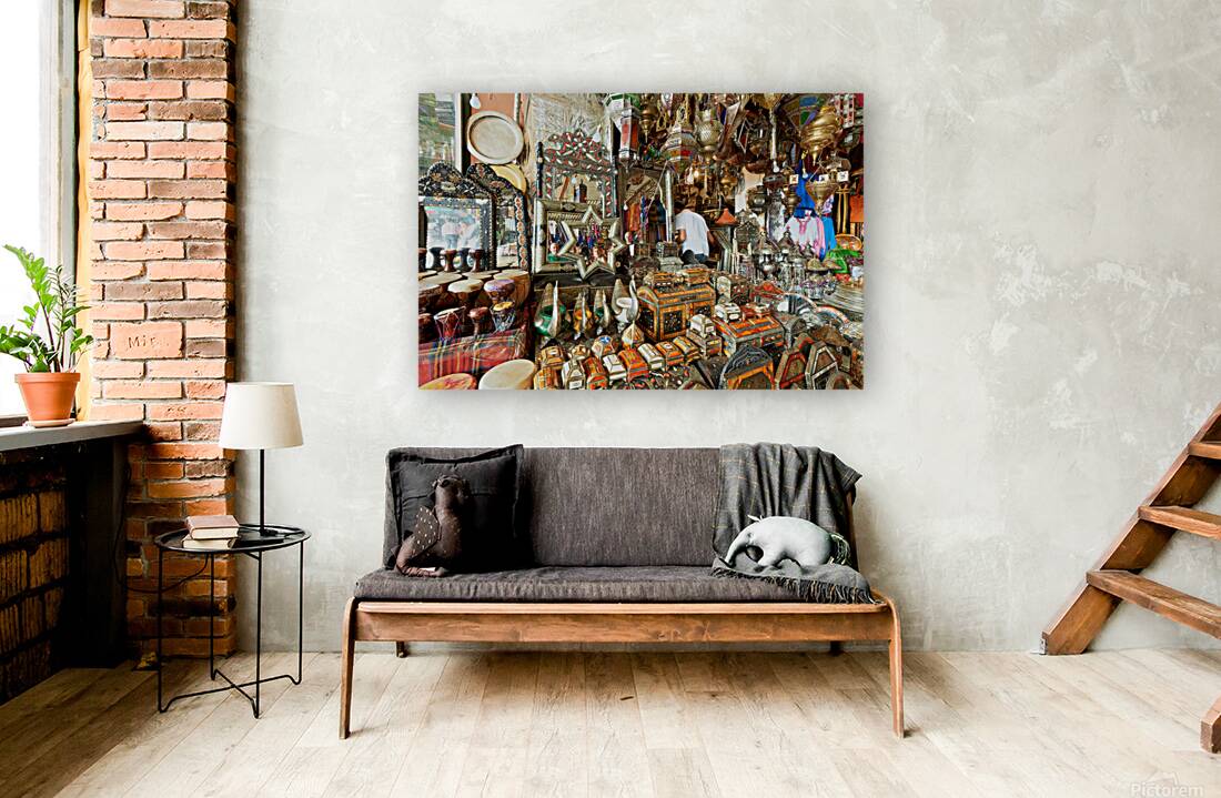 Exploring a souvenir shop in the old town of Marrakesh Morocco Reproduction