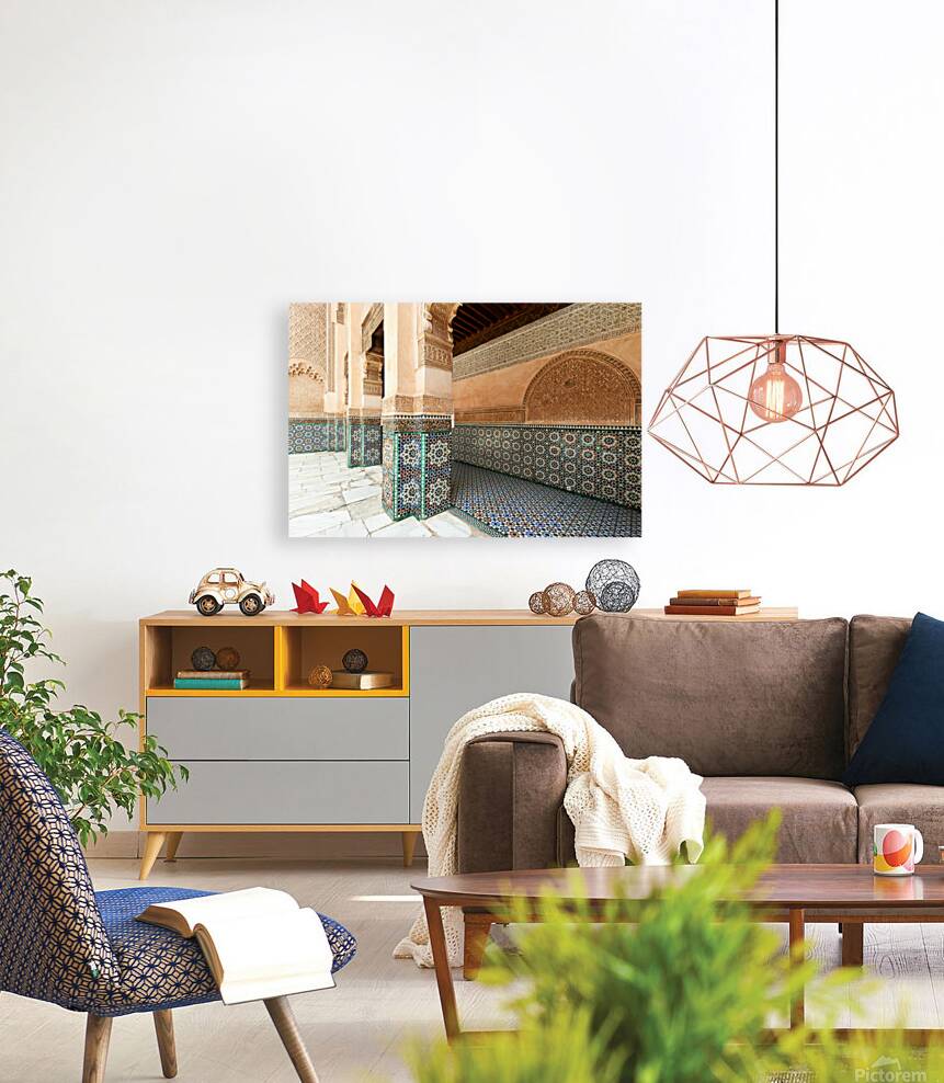 Discovering the architecture of Madrasa Ben Youssef in Marrakesh Reproduction