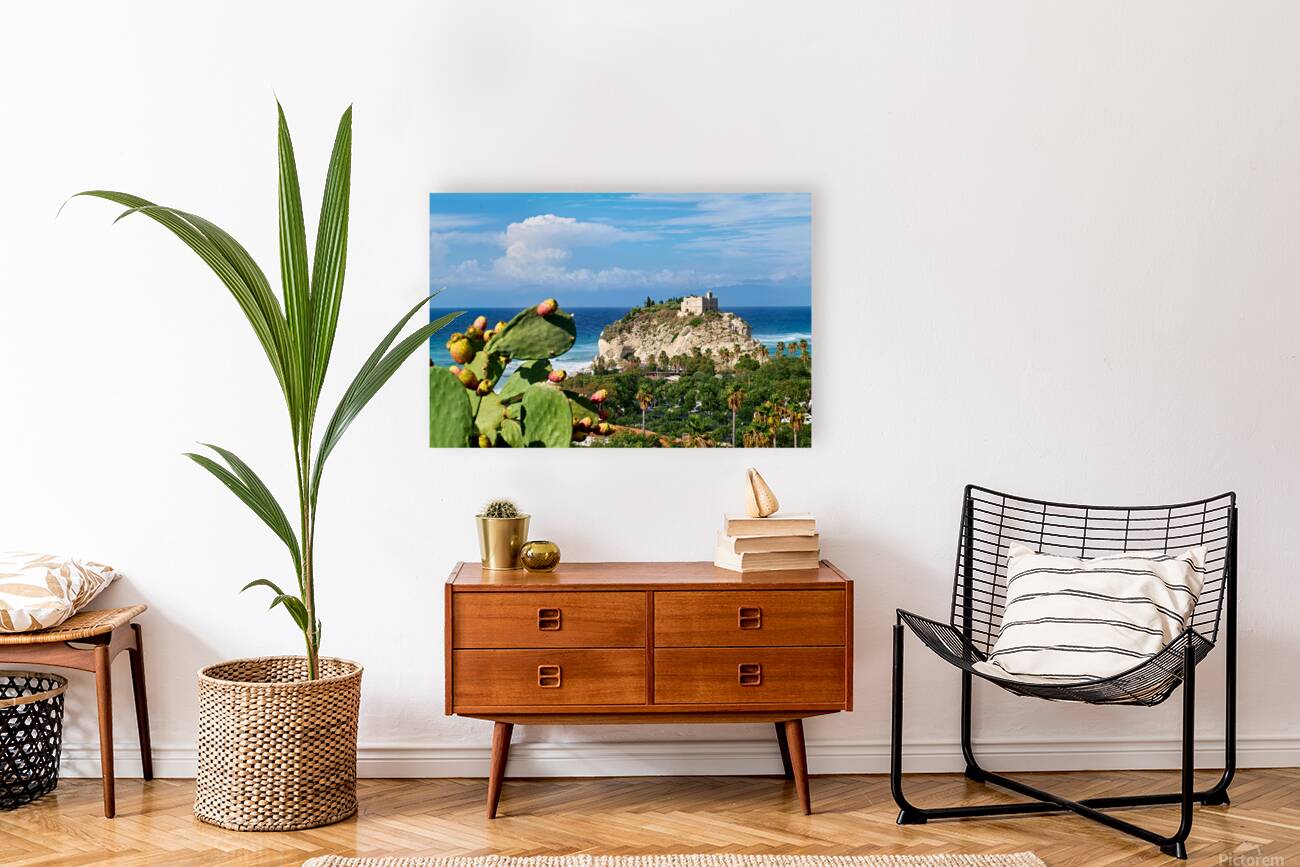 Santa Maria dellIsola Monastery in Tropea Calabria Italy by the Reproduction