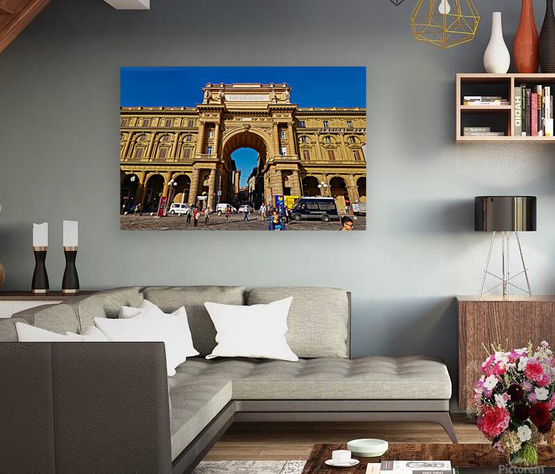 Exploring the architecture in Florence Tuscany Italy under clear Reproduction