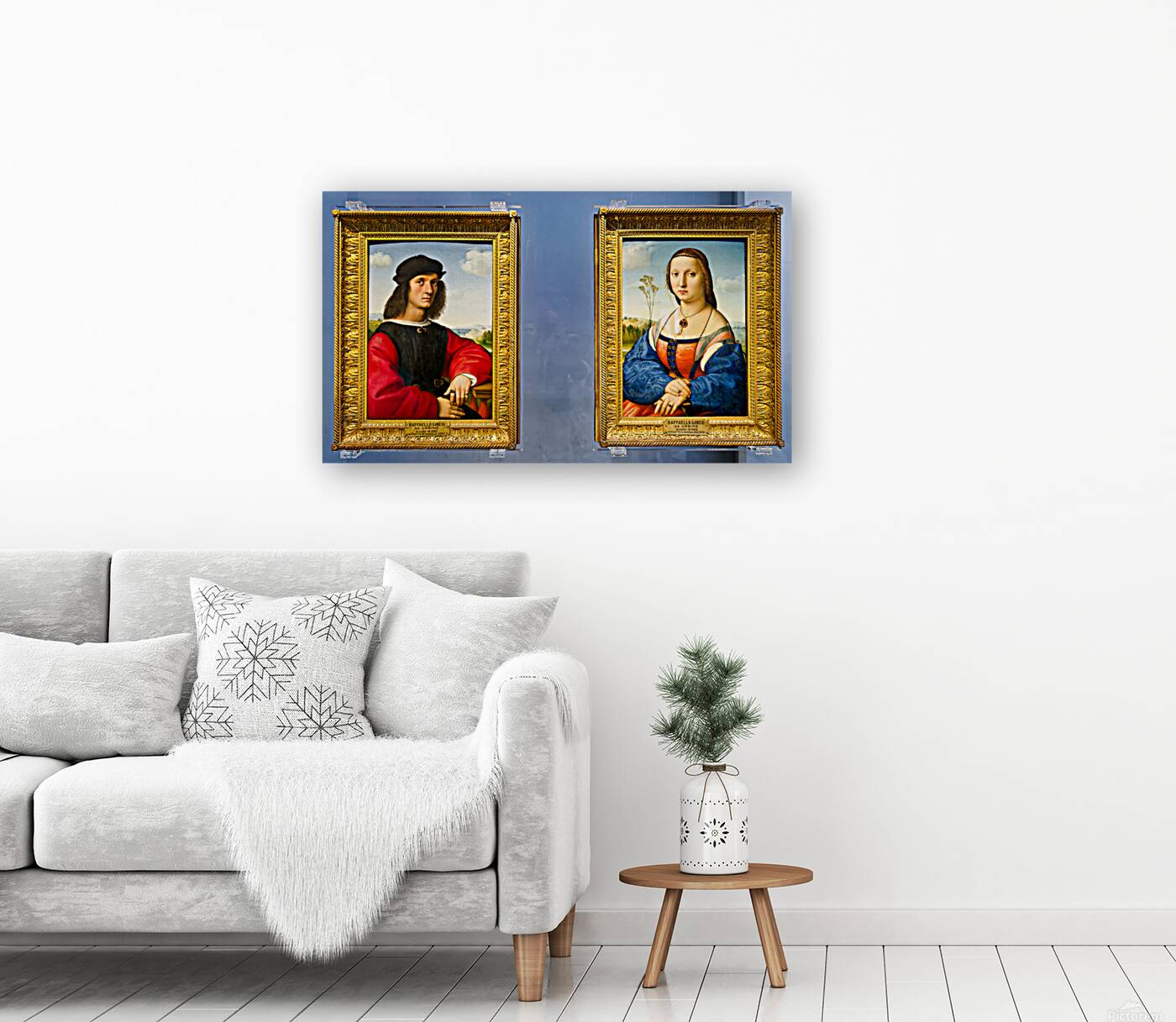 Portraits of angelo doni and maddalena doni in uffizi gallery Reproduction