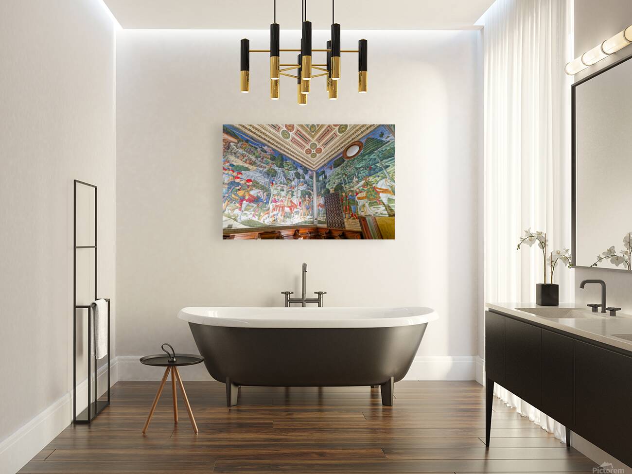 Procession of the magi in magi chapel florence tuscany italy Reproduction