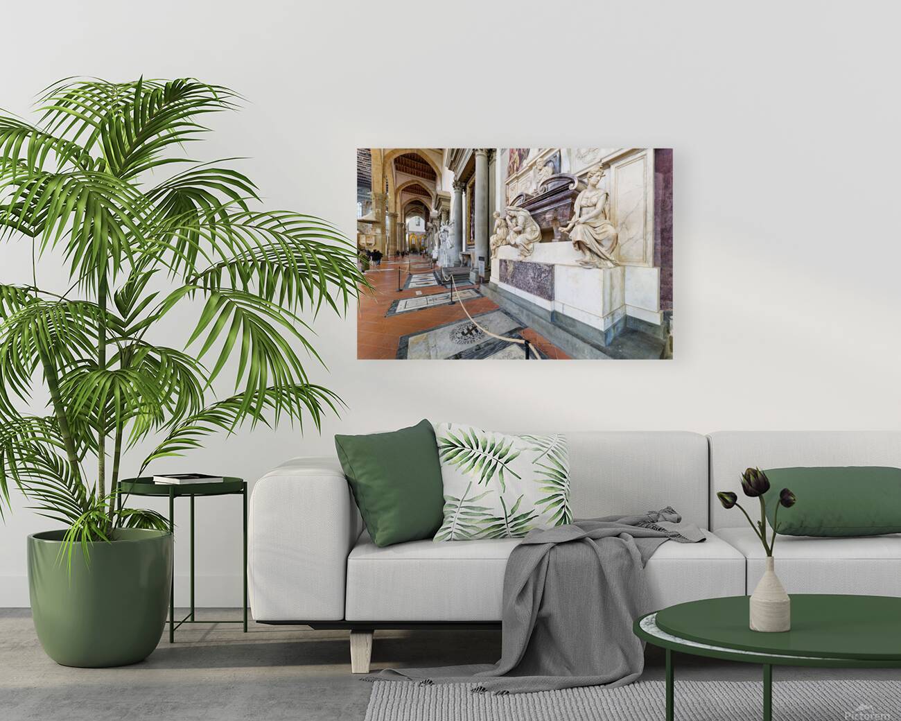 Michelangelos tomb at Basilica di Santa Croce in Florence Italy Reproduction