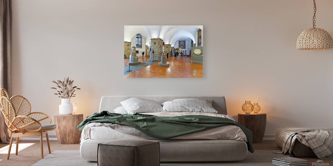 View of classic sculptures at Museo Nazionale del Bargello museu Reproduction