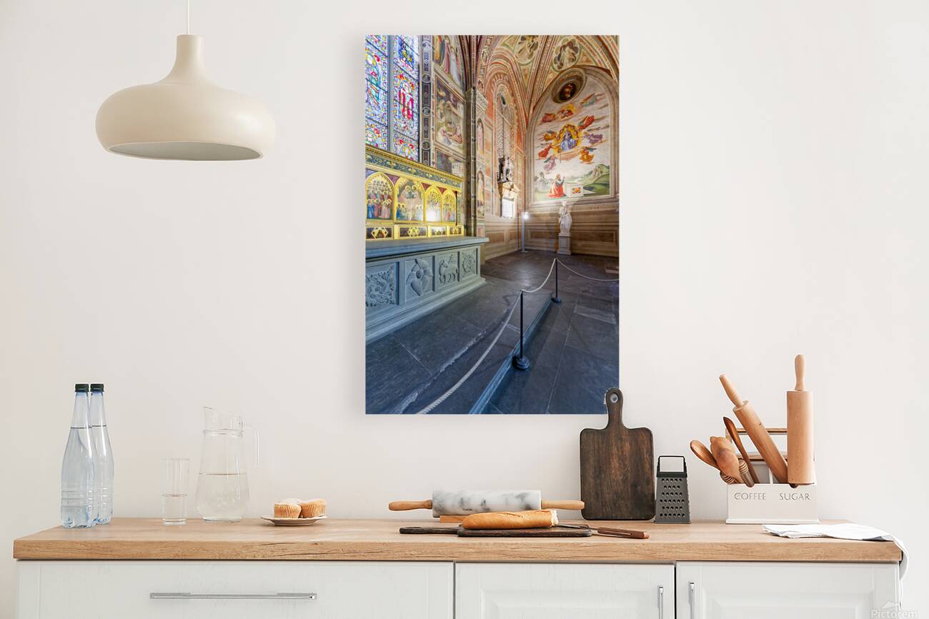 Basilica di Santa Croce interior in Florence Tuscany Italy Reproduction