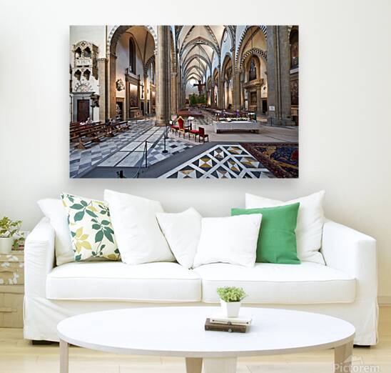 Santa Maria Novella church interior in Florence Tuscany Italy Reproduction