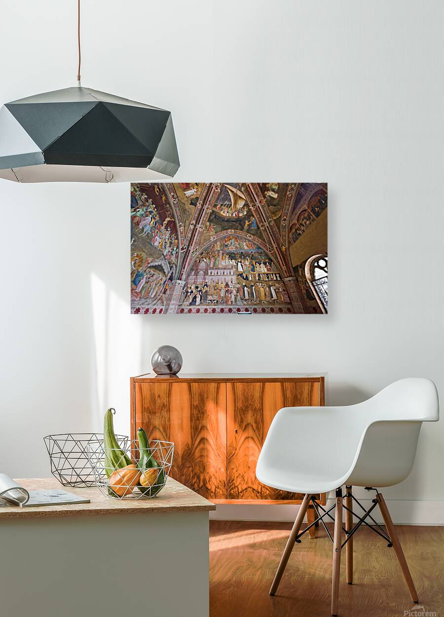 Painting on walls of Santa Maria Novella church in Florence Tusc Reproduction