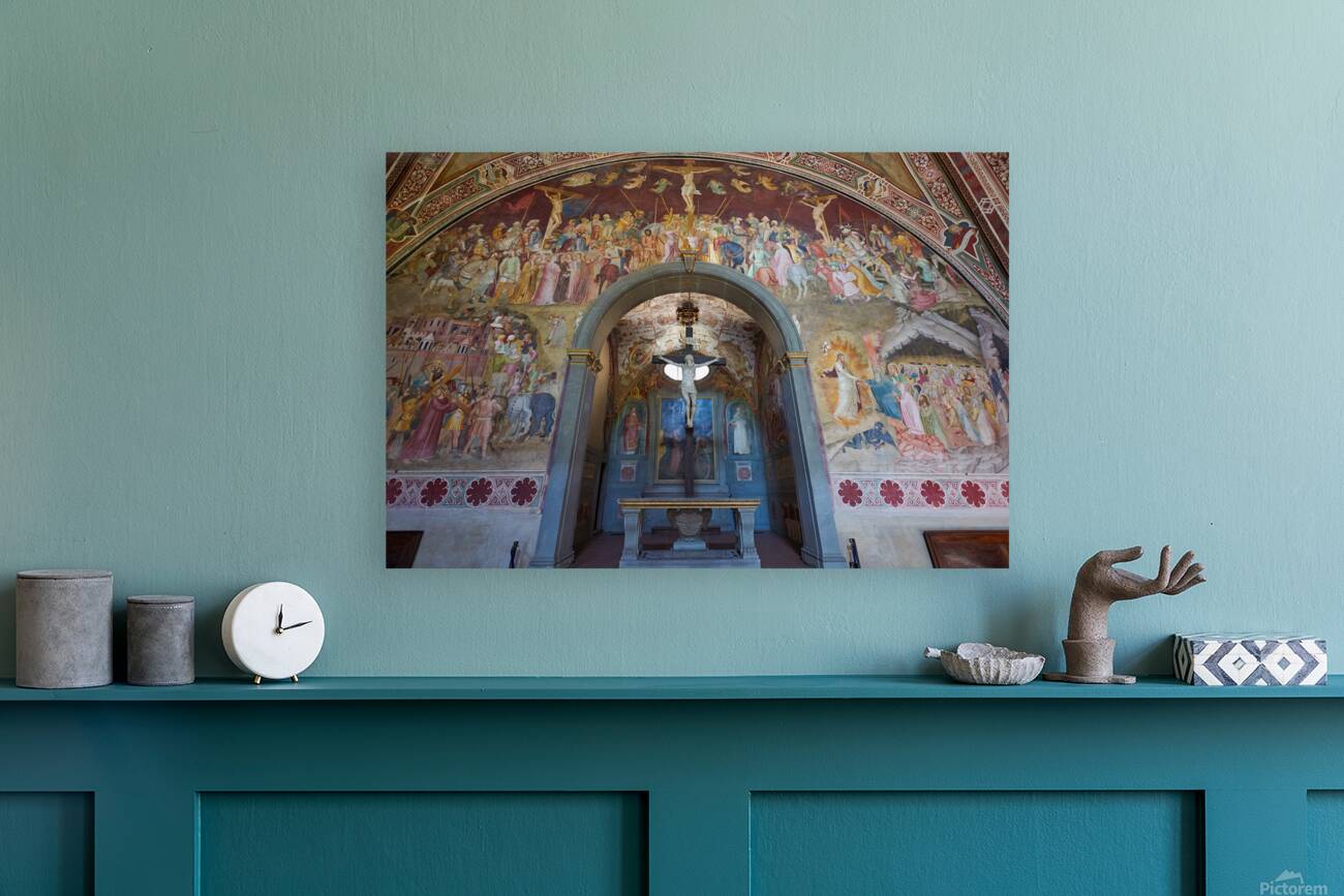 Santa Maria Novella church interior with historical art in Flore Reproduction