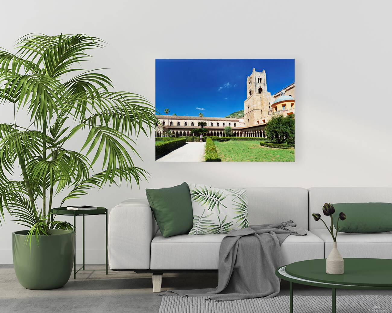 Visit to Duomo di Monreale in Palermo Sicily on a sunny day Reproduction