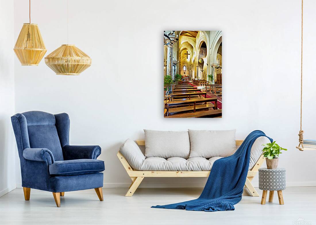 Exploring the interior of La Magione church in Palermo Sicily  Reproduction