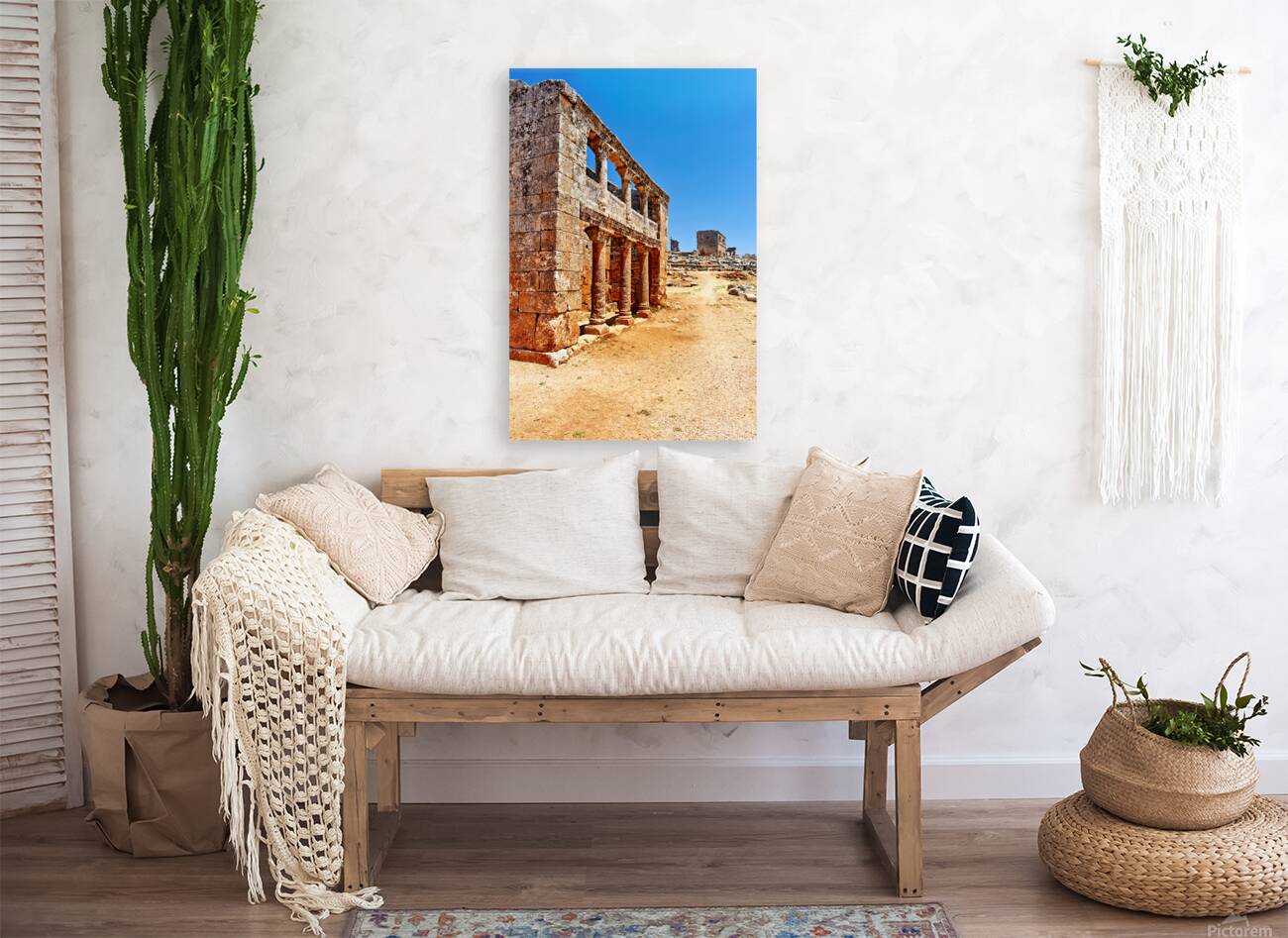 Discovering ancient ruins in Serjilla Syria Reproduction