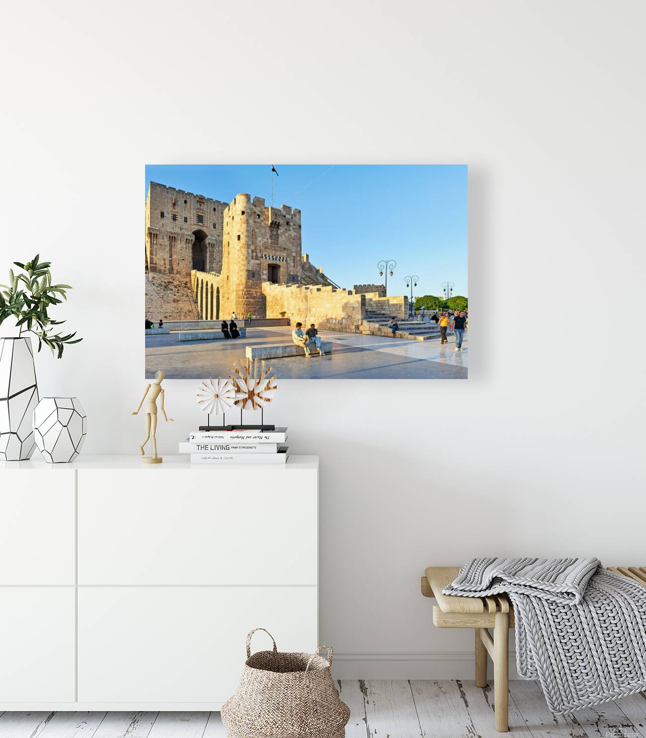 Visit to Citadel of Aleppo in Syria during evening light Reproduction