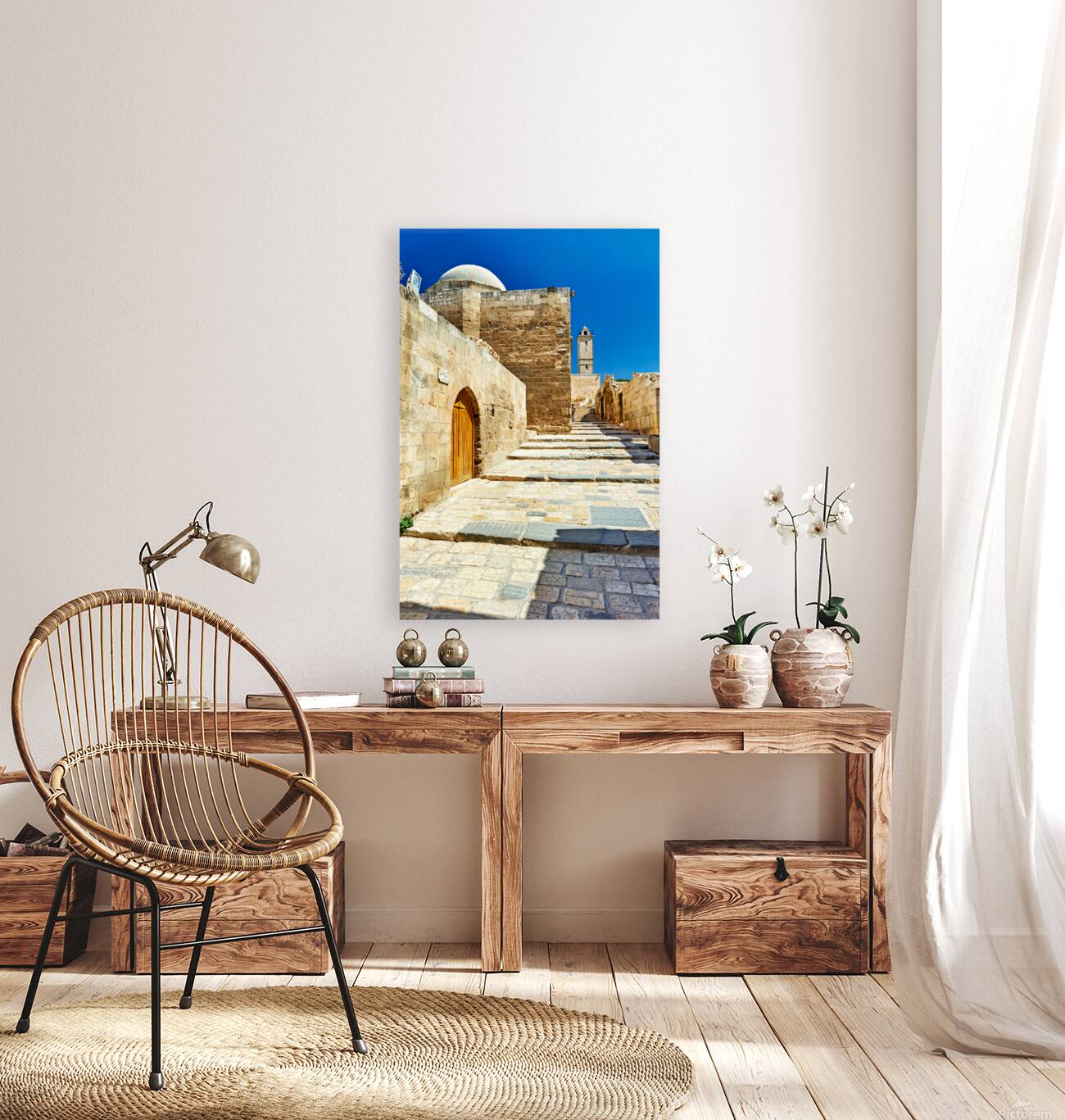 Explore the ancient paths leading up to Aleppo Citadel in Syria Reproduction