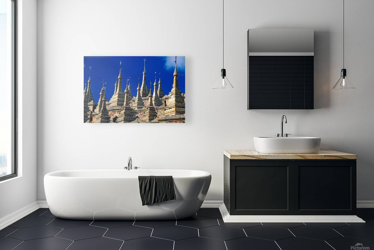 Mohnyin Thambuddhei Paya in Monywa shows many stupa structures Reproduction