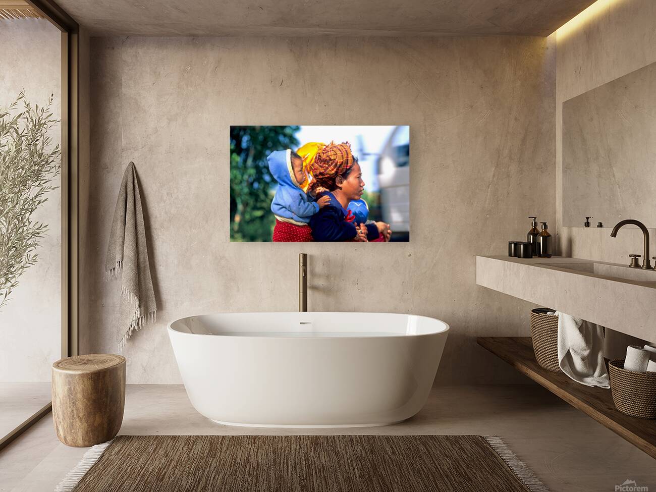 Portrait of Burmese women of Shan ethnicity in Myanmar Reproduction