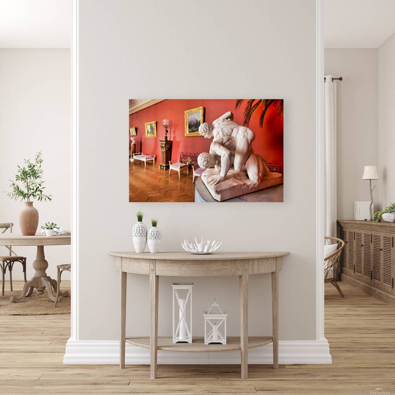 Sculpture of wrestlers in Yusupov Palace in St. Petersburg Reproduction