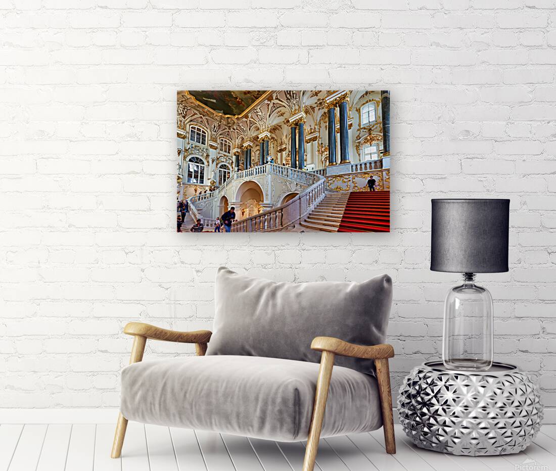 Jordan staircase in winter palace at hermitage museum Reproduction