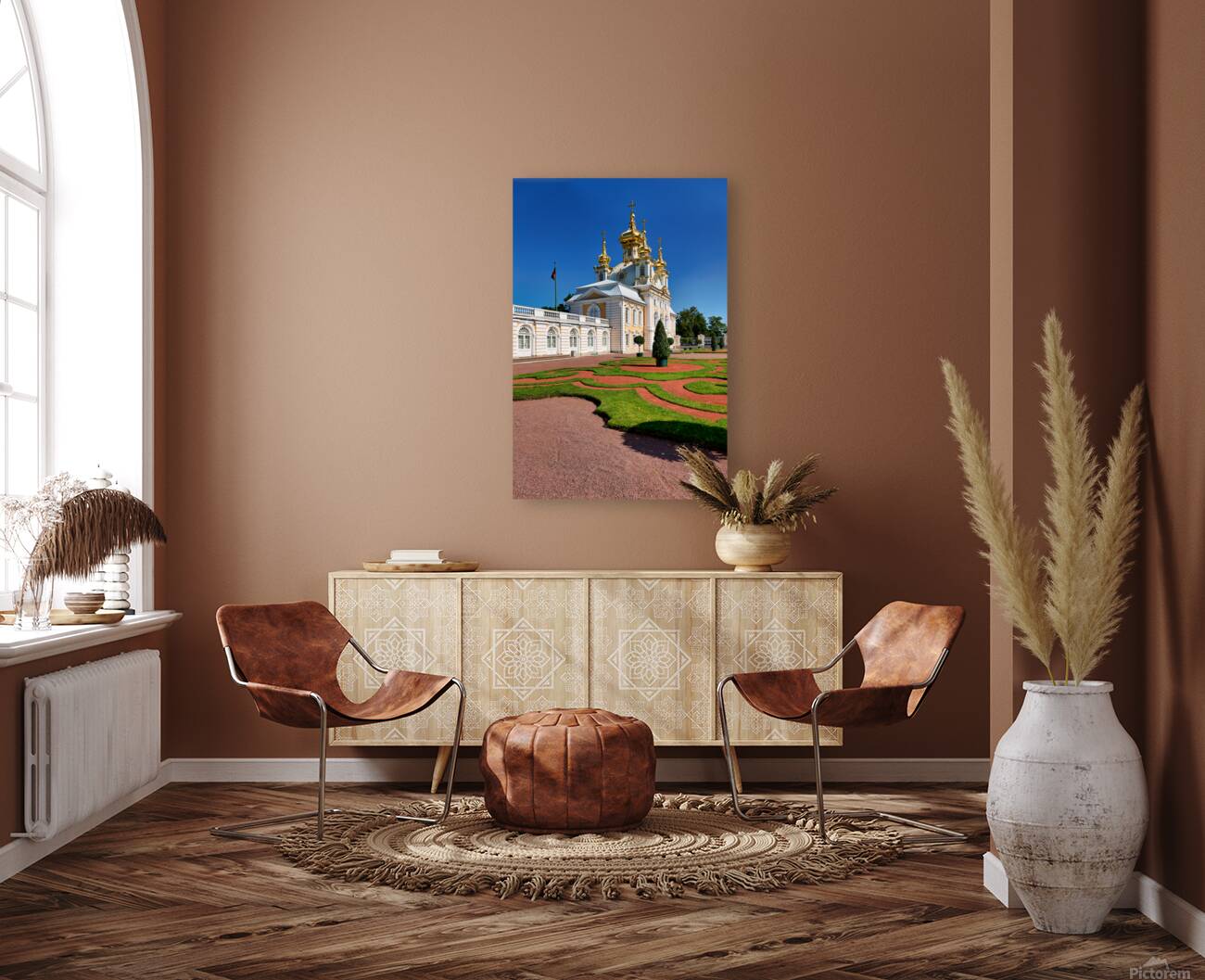 Exploring peterhof palace in saint petersburg russia Reproduction