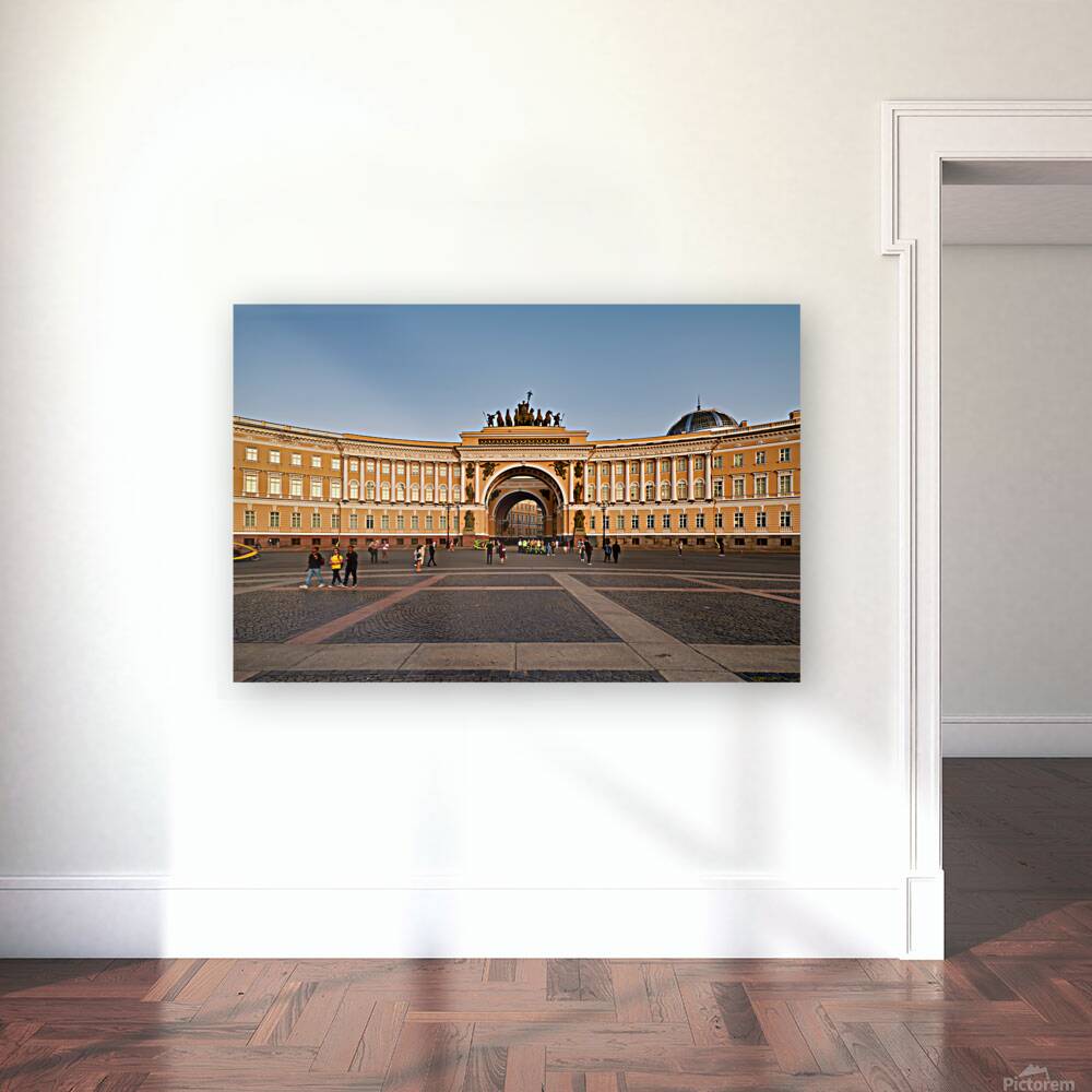 Visitors explore the General Staff Building in St. Petersburg Reproduction