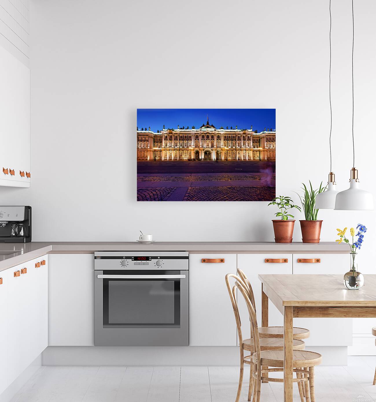 General Staff Building at night in St. Petersburg Reproduction