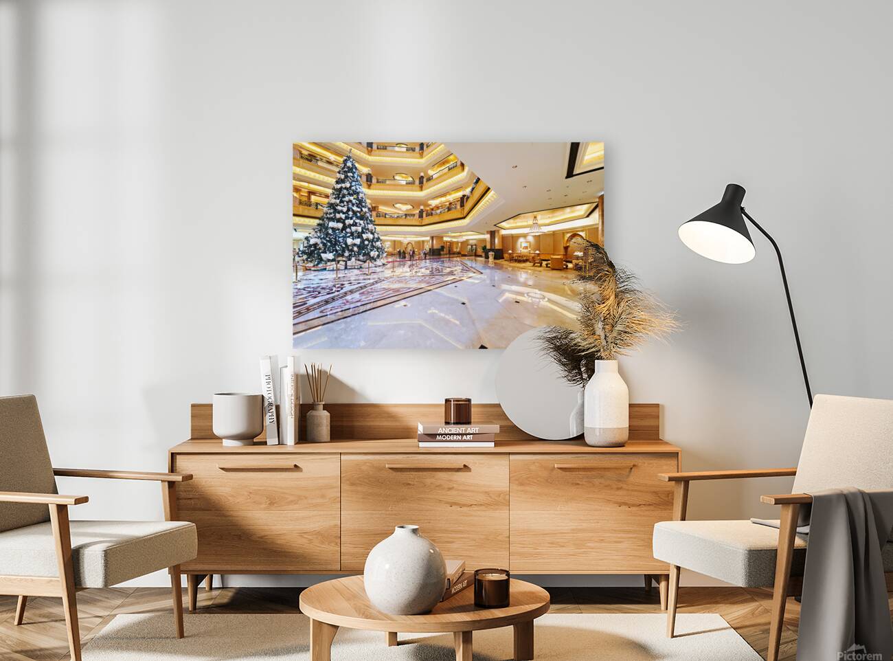 Christmas tree in Abu Dhabi Emirates Palace Hotel lobby Reproduction