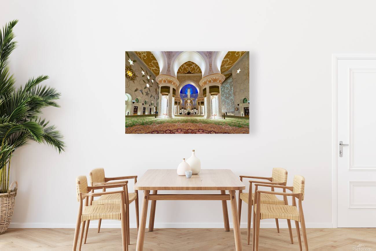 Exploring the interior of Sheikh Zayed Grand Mosque in Abu Dhabi Reproduction