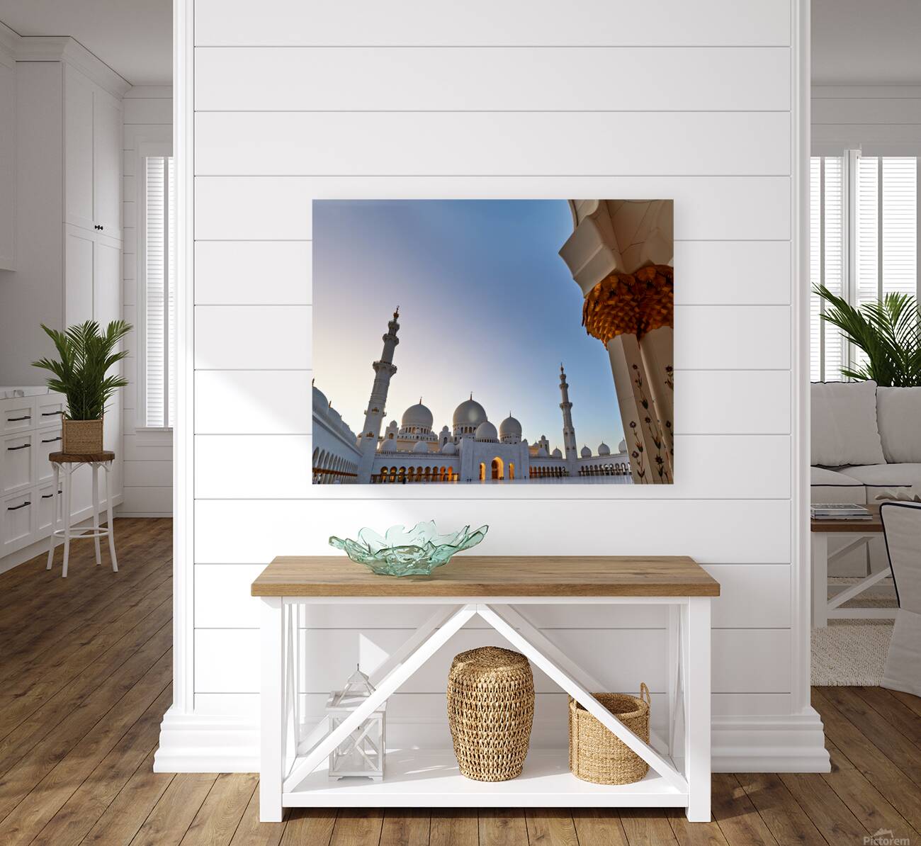 Visitors explore Sheikh Zayed Grand Mosque in Abu Dhabi Reproduction