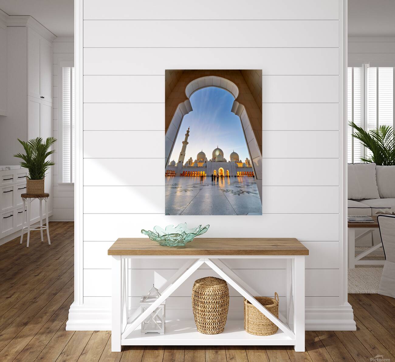 Visit to Sheikh Zayed Grand Mosque during evening light Reproduction