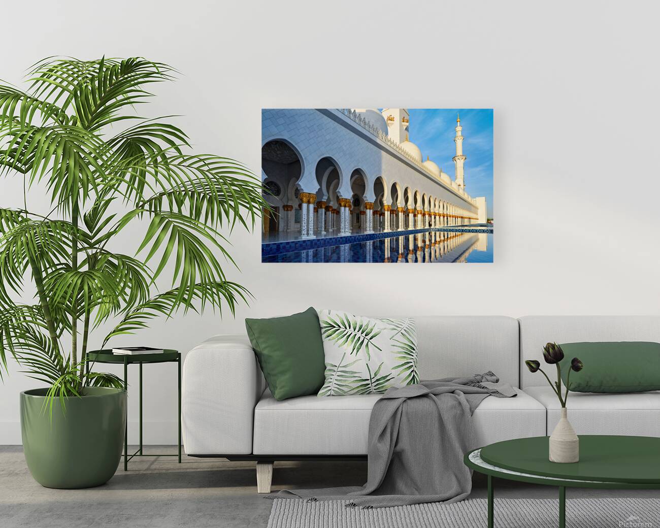 Sheikh Zayed Mosque reflection in Abu Dhabi Reproduction