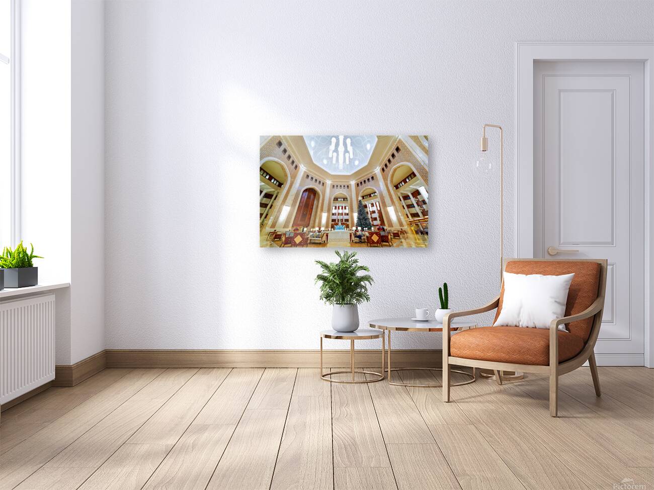 Lobby area of Al Bustan luxury hotel in Muscat Oman Reproduction