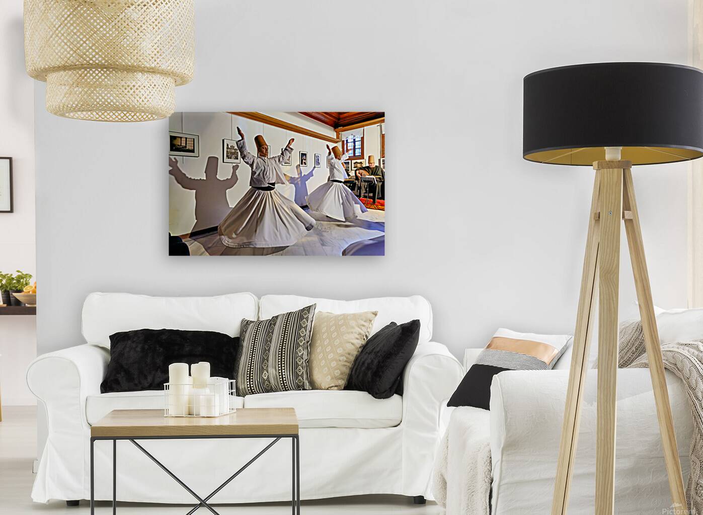 Whirling dervishes perform at sufi event in Istanbul Turkey Reproduction