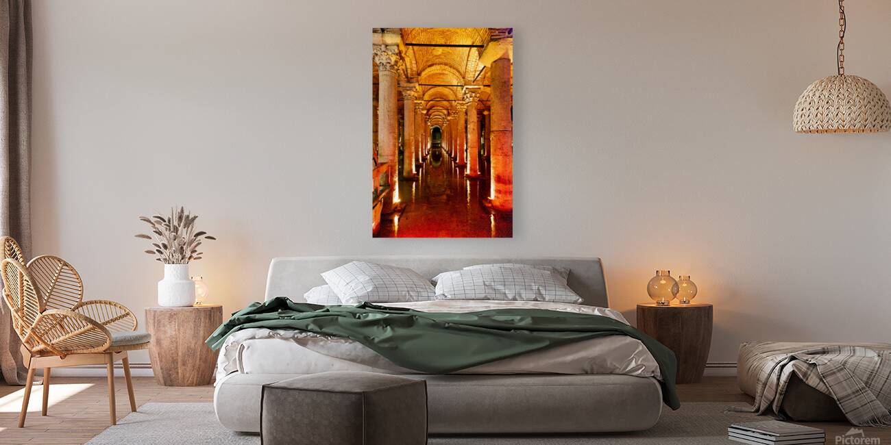 Exploring the ancient Basilica Cistern in Istanbul Turkey Reproduction